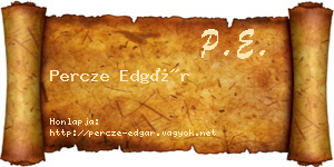 Percze Edgár névjegykártya